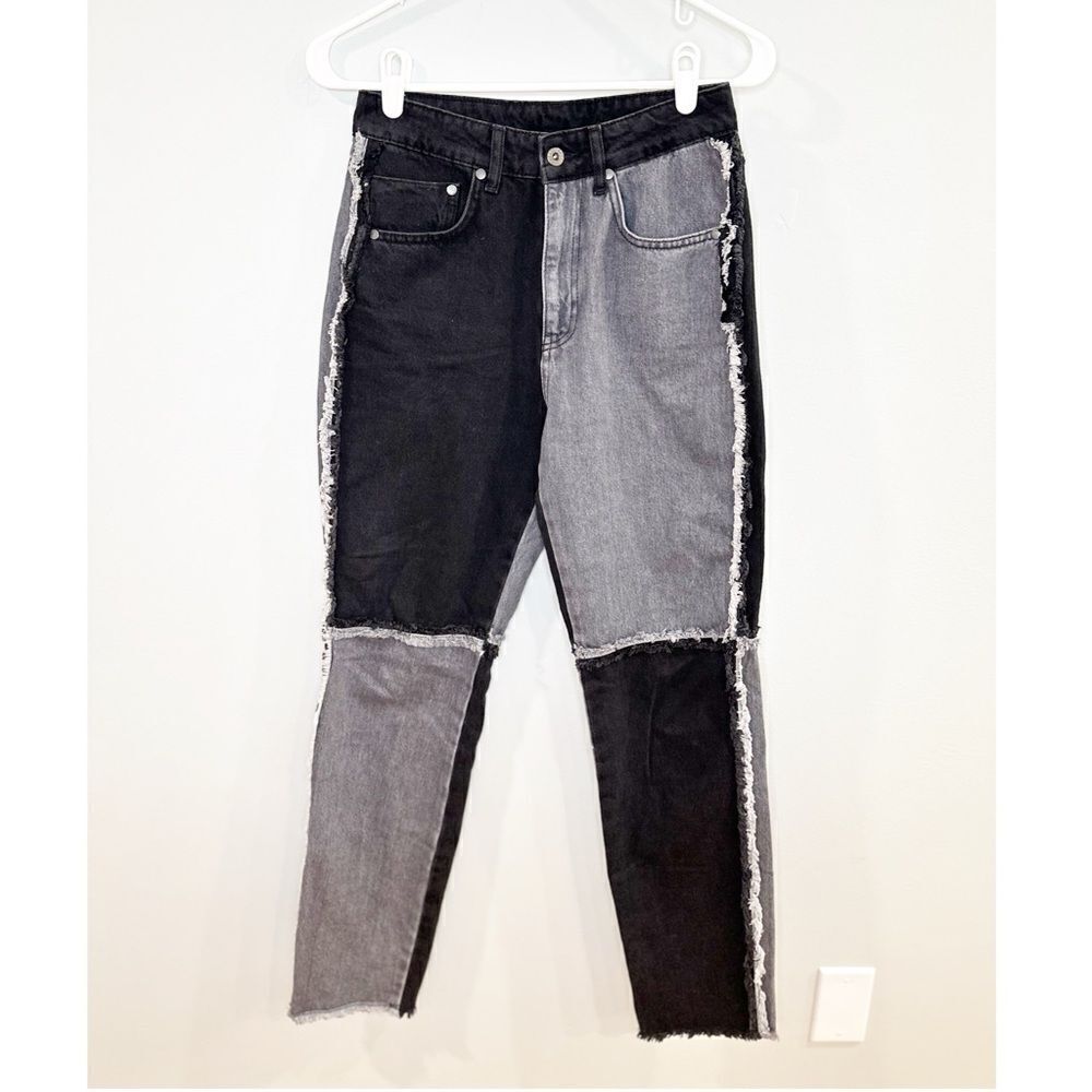 Ragged priest equilibrium patchwork black white jeans - Picture 3 of 5